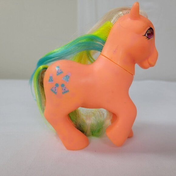 Vintage My Little Pony Original Toy GI Party Time Twinkle Eyes MLP orange 1985 - Picture 4 of 7